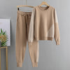 Jacquard Knit 2 Piece sweater Tracksuits Set for women