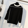 Woman Knit Casual Crewneck Sweater Suits Two Piece Set