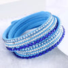 NEW  Fashion Rhinestone Leather Wrap Bracelet. - Blindly Shop