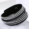 NEW  Fashion Rhinestone Leather Wrap Bracelet. - Blindly Shop