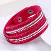 NEW  Fashion Rhinestone Leather Wrap Bracelet. - Blindly Shop