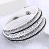 NEW  Fashion Rhinestone Leather Wrap Bracelet. - Blindly Shop