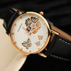 Classic Butterfly Flower Bling Genuine Leather Quartz Wrist watch - Blindly Shop