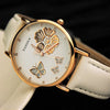 Classic Butterfly Flower Bling Genuine Leather Quartz Wrist watch - Blindly Shop