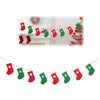 Non-woven Fabric Xmas Flags Santa Clause Floral Bunting Banners Merry Christmas Decoration. - Blindly Shop