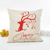 Christmas Decorations 1pcs Reindeer Jute Pillow Cover Case - Blindly Shop