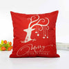 Christmas Decorations 1pcs Reindeer Jute Pillow Cover Case - Blindly Shop