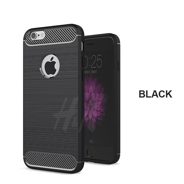 Shockproof Carbon Fiber Soft Phone Case For iPhone 7 7 Plus 6 6s Plus 5 5s SE - Blindly Shop