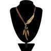 Alloy Feather Statement vintage Necklaces Pendants - Blindly Shop