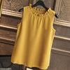 Shirt Women Summer Chiffon Tops White Sleeveless Blouses For Women - Blindly Shop