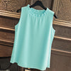 Shirt Women Summer Chiffon Tops White Sleeveless Blouses For Women - Blindly Shop