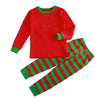 Family Matching Christmas Striped Pajamas Set Father Mother Kids - Blindly Shop