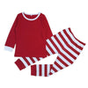 Family Matching Christmas Striped Pajamas Set Father Mother Kids - Blindly Shop