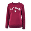 Cat Mom Fashionable Heart - Shaped Print Women Sweatshirt - Blindly Shop