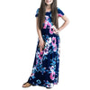 Striped Beach Strap Clothes Long Dress for Girl